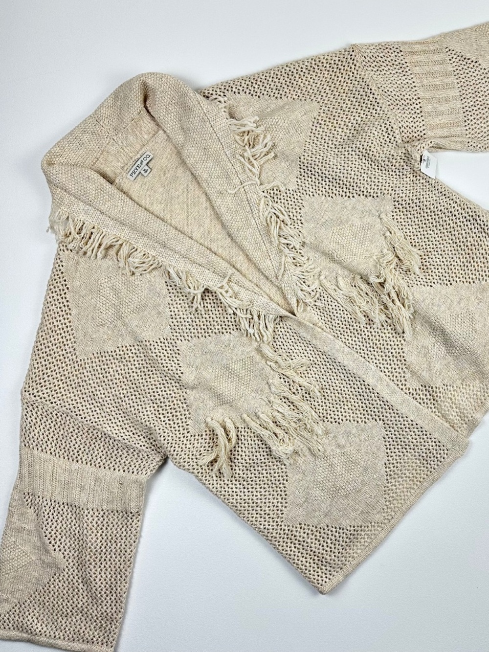 FRYE AND CO. CARDIGAN OPEN-KNIT - Picture 2 of 6